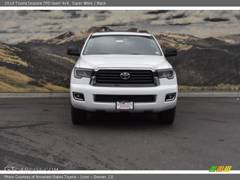 Super White / Black 2019 Toyota Sequoia TRD Sport 4x4