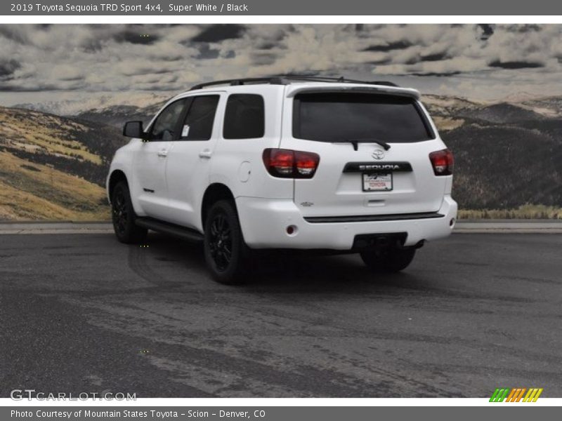 Super White / Black 2019 Toyota Sequoia TRD Sport 4x4