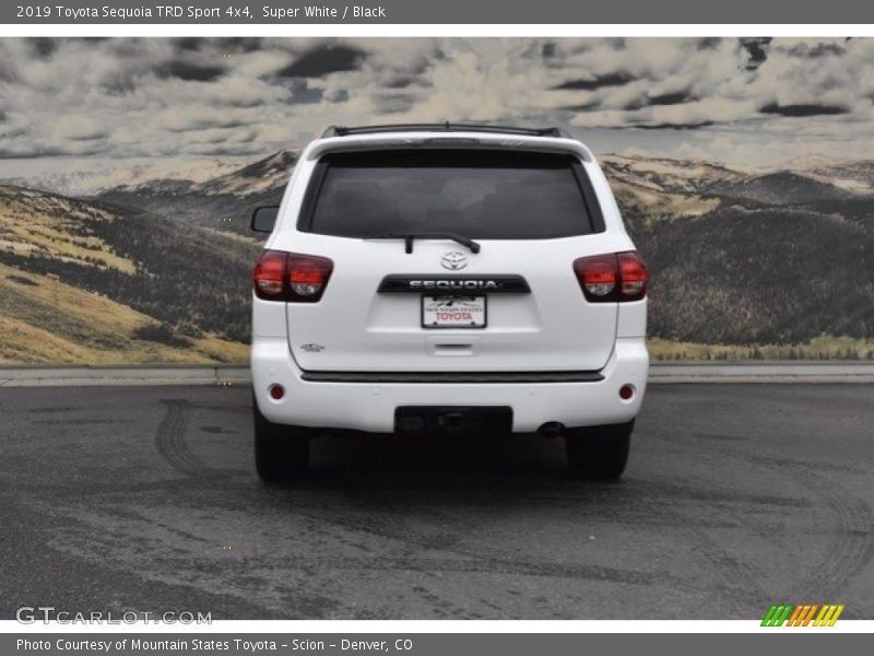 Super White / Black 2019 Toyota Sequoia TRD Sport 4x4