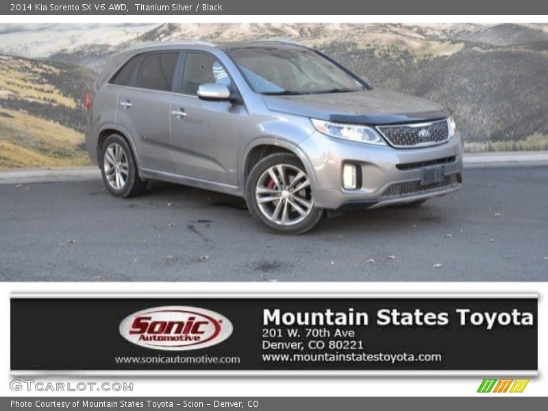 Titanium Silver / Black 2014 Kia Sorento SX V6 AWD