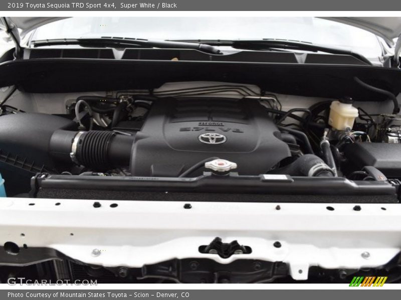 Super White / Black 2019 Toyota Sequoia TRD Sport 4x4