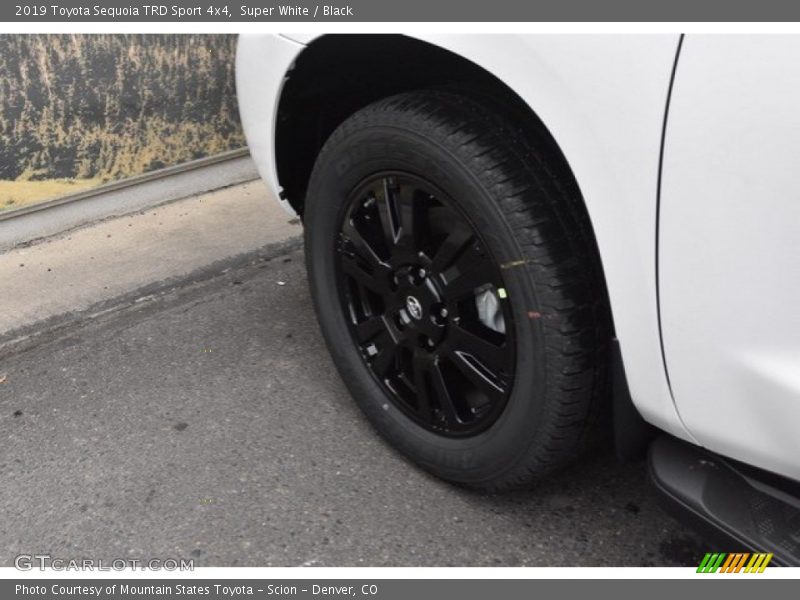 Super White / Black 2019 Toyota Sequoia TRD Sport 4x4