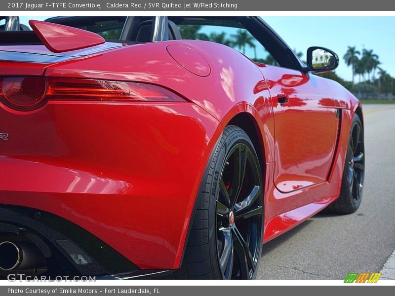 Caldera Red / SVR Quilted Jet W/Red Stitching 2017 Jaguar F-TYPE Convertible