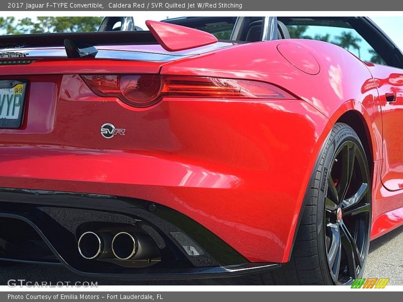 Caldera Red / SVR Quilted Jet W/Red Stitching 2017 Jaguar F-TYPE Convertible