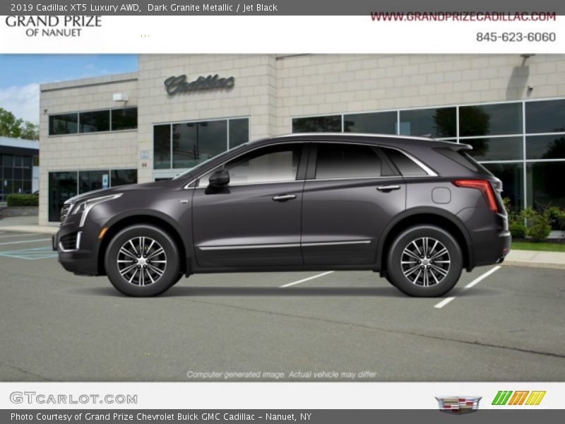 Dark Granite Metallic / Jet Black 2019 Cadillac XT5 Luxury AWD