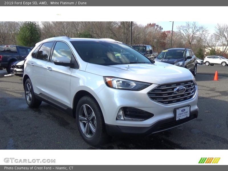 White Platinum / Dune 2019 Ford Edge SEL AWD