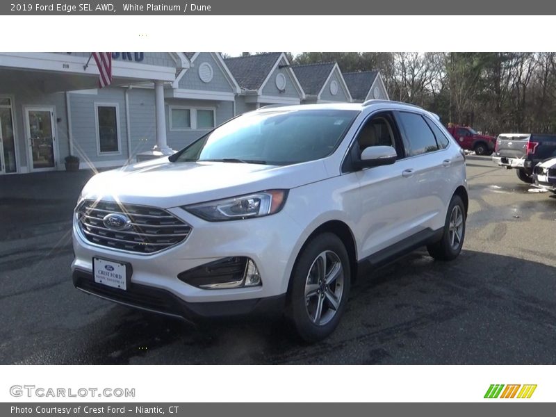 White Platinum / Dune 2019 Ford Edge SEL AWD