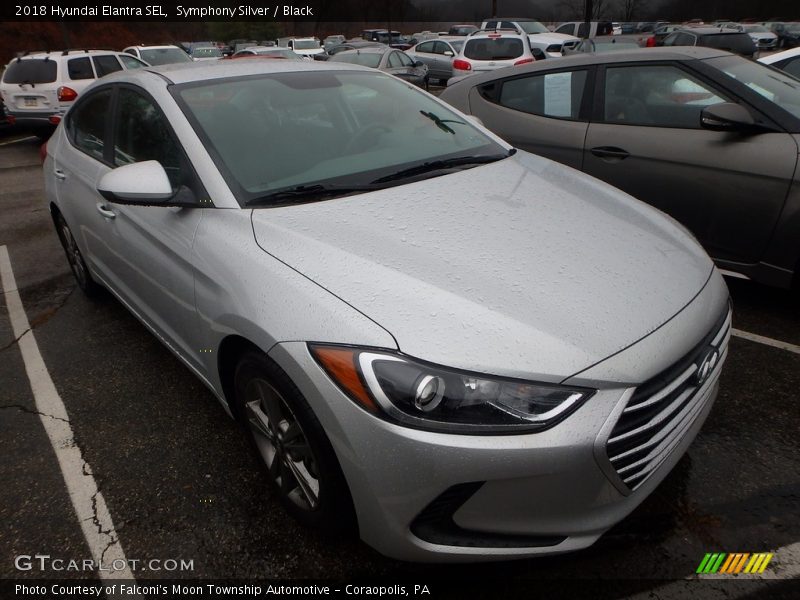 Symphony Silver / Black 2018 Hyundai Elantra SEL