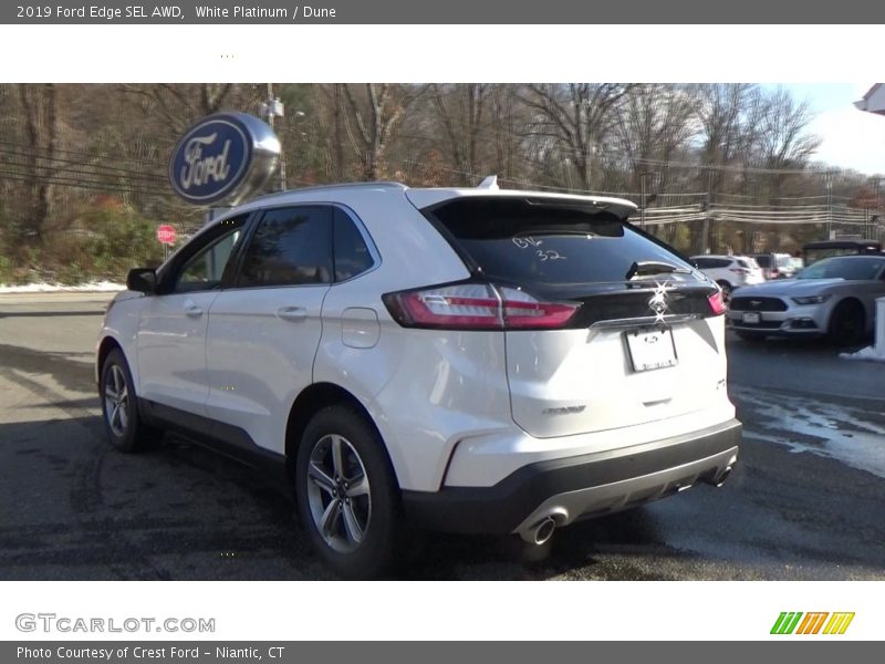 White Platinum / Dune 2019 Ford Edge SEL AWD