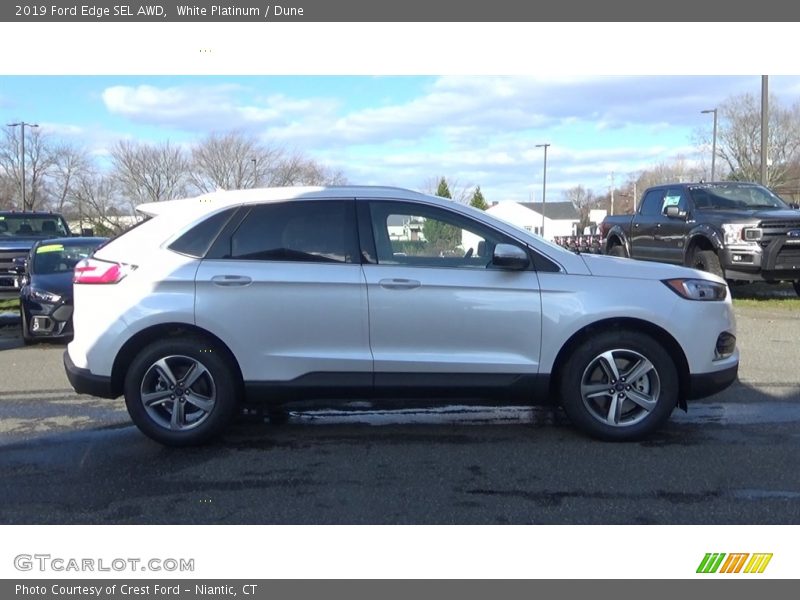 White Platinum / Dune 2019 Ford Edge SEL AWD