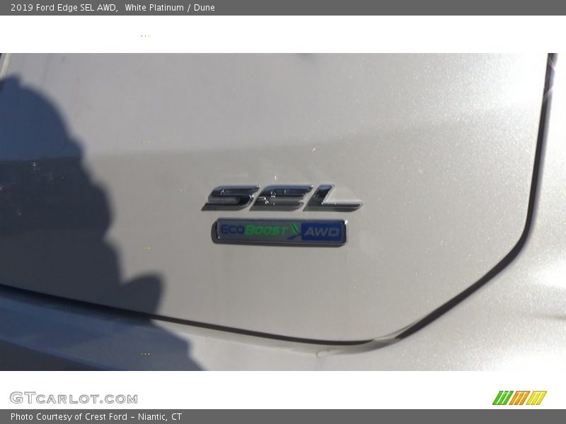 White Platinum / Dune 2019 Ford Edge SEL AWD