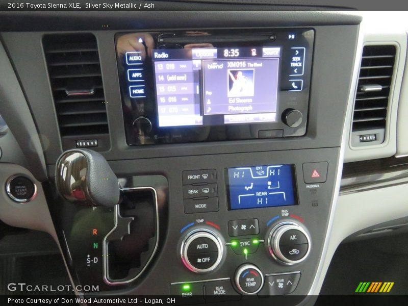 Silver Sky Metallic / Ash 2016 Toyota Sienna XLE
