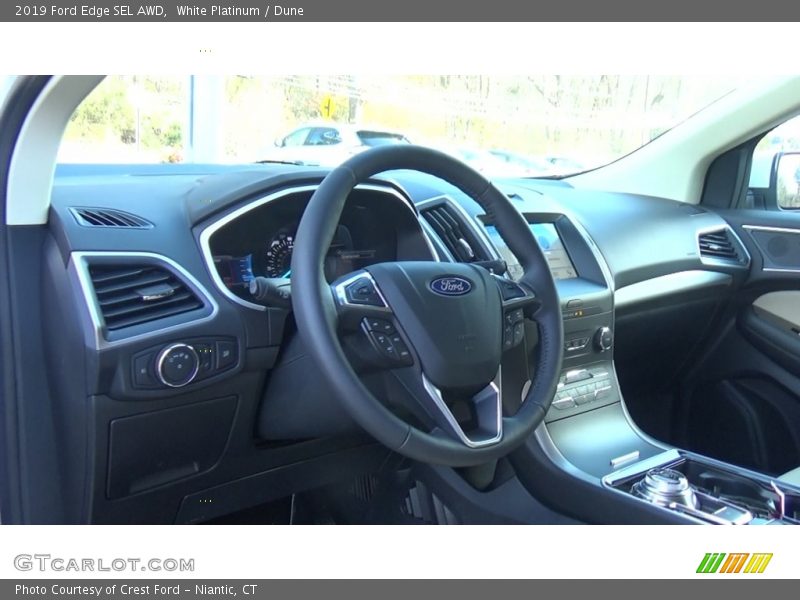 White Platinum / Dune 2019 Ford Edge SEL AWD