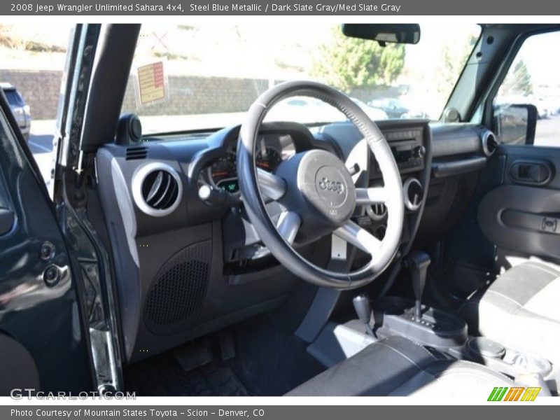 Steel Blue Metallic / Dark Slate Gray/Med Slate Gray 2008 Jeep Wrangler Unlimited Sahara 4x4