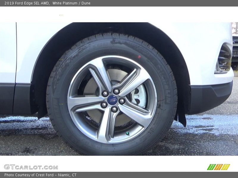 White Platinum / Dune 2019 Ford Edge SEL AWD