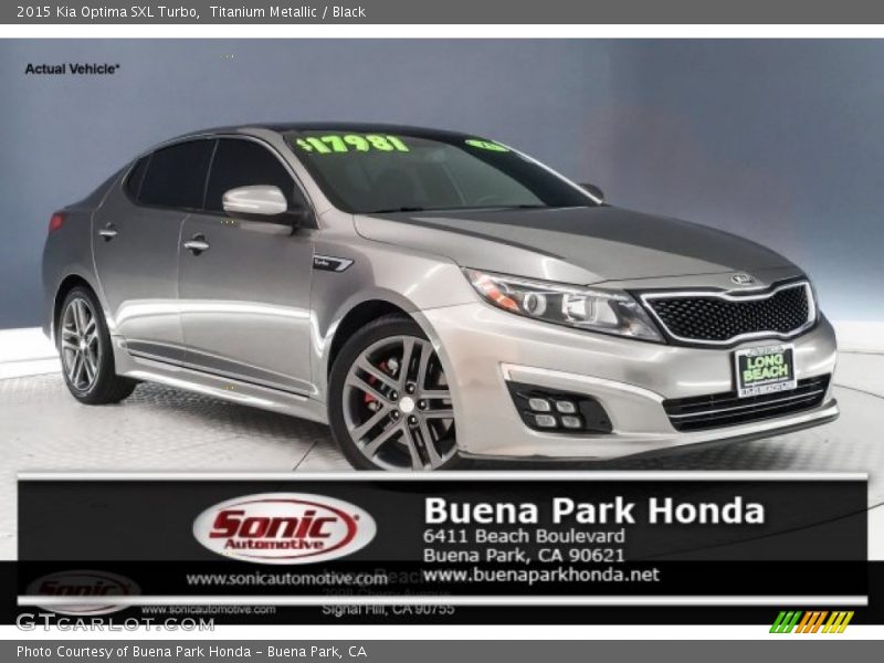 Titanium Metallic / Black 2015 Kia Optima SXL Turbo