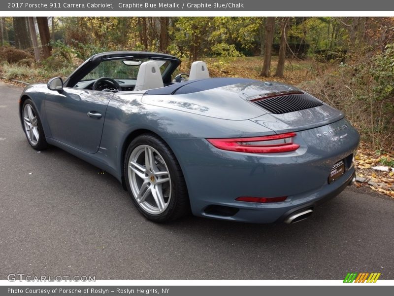 Graphite Blue Metallic / Graphite Blue/Chalk 2017 Porsche 911 Carrera Cabriolet