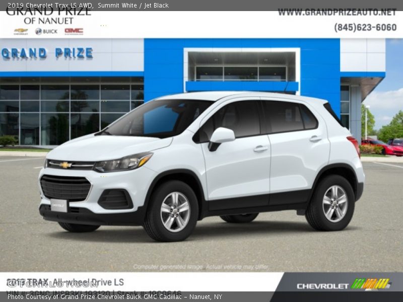 Summit White / Jet Black 2019 Chevrolet Trax LS AWD