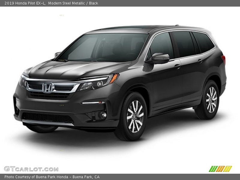 Modern Steel Metallic / Black 2019 Honda Pilot EX-L