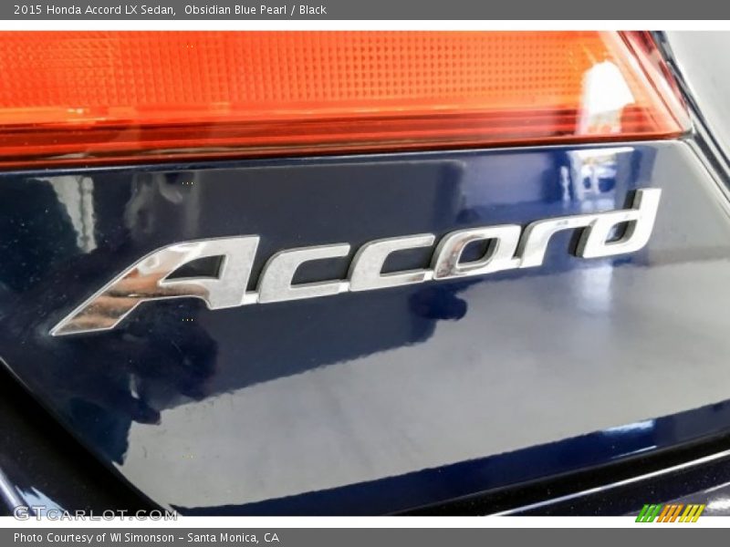 Obsidian Blue Pearl / Black 2015 Honda Accord LX Sedan