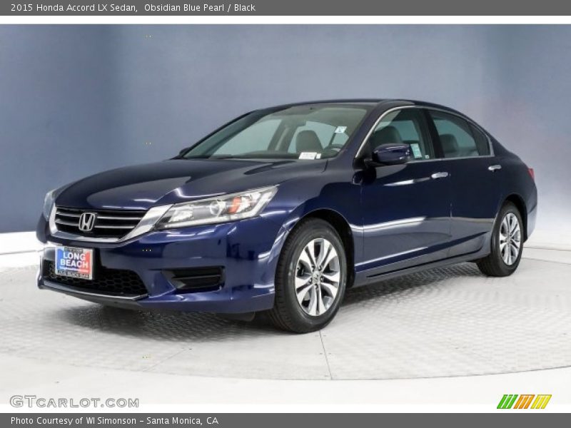 Obsidian Blue Pearl / Black 2015 Honda Accord LX Sedan