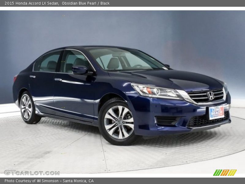 Obsidian Blue Pearl / Black 2015 Honda Accord LX Sedan