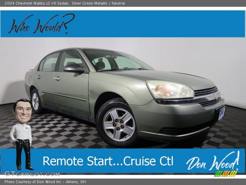 Silver Green Metallic / Neutral 2004 Chevrolet Malibu LS V6 Sedan