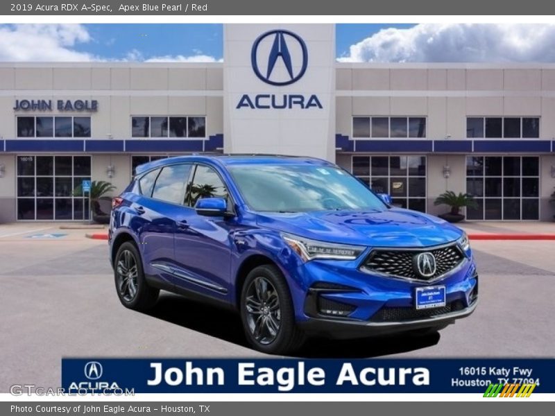 Apex Blue Pearl / Red 2019 Acura RDX A-Spec