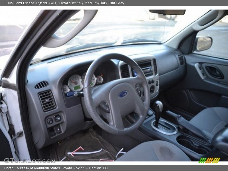 Oxford White / Medium/Dark Flint Grey 2005 Ford Escape Hybrid 4WD