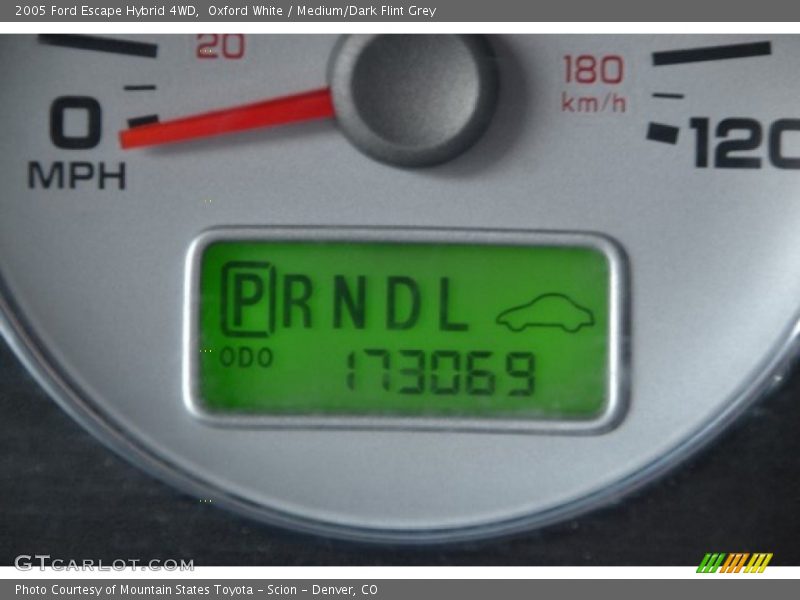 Oxford White / Medium/Dark Flint Grey 2005 Ford Escape Hybrid 4WD