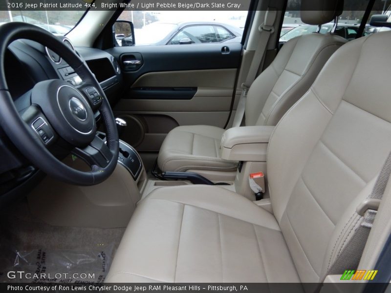Bright White / Light Pebble Beige/Dark Slate Gray 2016 Jeep Patriot Latitude 4x4