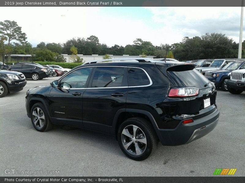 Diamond Black Crystal Pearl / Black 2019 Jeep Cherokee Limited