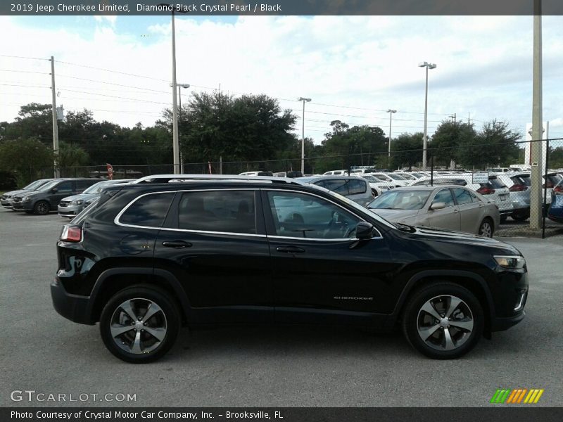Diamond Black Crystal Pearl / Black 2019 Jeep Cherokee Limited