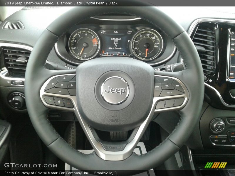 Diamond Black Crystal Pearl / Black 2019 Jeep Cherokee Limited