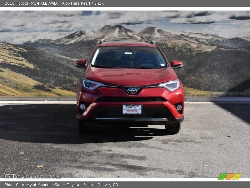 Ruby Flare Pearl / Black 2018 Toyota RAV4 XLE AWD