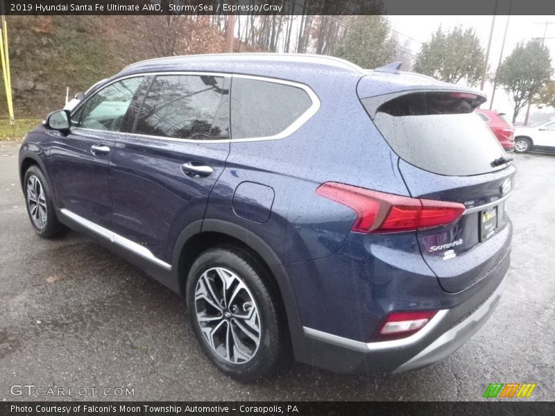 Stormy Sea / Espresso/Gray 2019 Hyundai Santa Fe Ultimate AWD