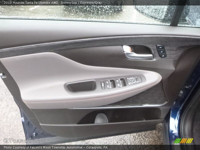 Stormy Sea / Espresso/Gray 2019 Hyundai Santa Fe Ultimate AWD