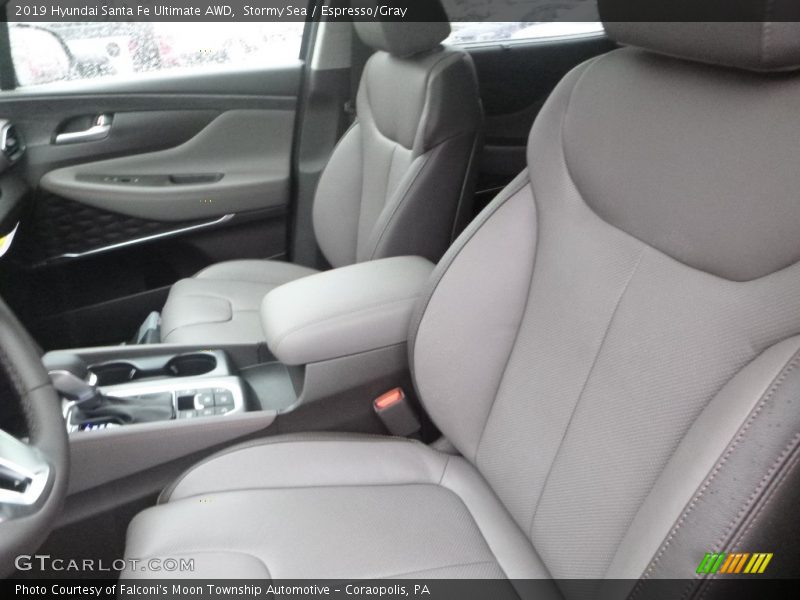 Stormy Sea / Espresso/Gray 2019 Hyundai Santa Fe Ultimate AWD