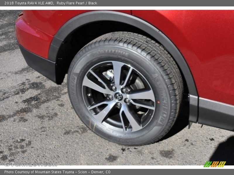 Ruby Flare Pearl / Black 2018 Toyota RAV4 XLE AWD