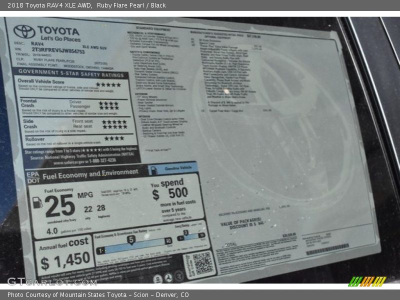 Ruby Flare Pearl / Black 2018 Toyota RAV4 XLE AWD
