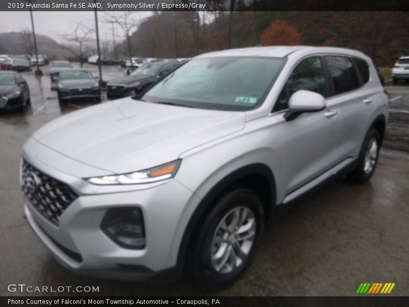 Symphony Silver / Espresso/Gray 2019 Hyundai Santa Fe SE AWD