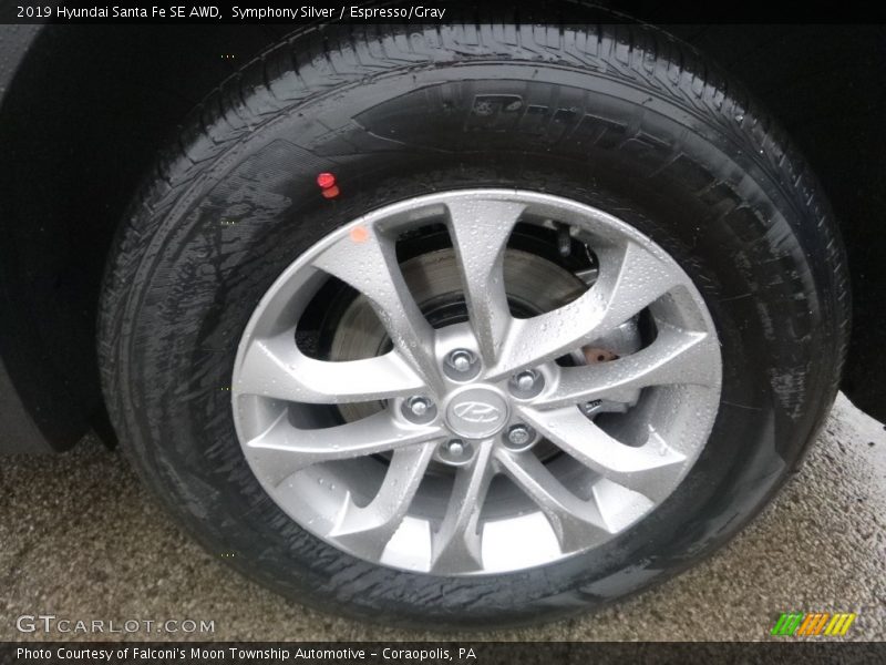 Symphony Silver / Espresso/Gray 2019 Hyundai Santa Fe SE AWD
