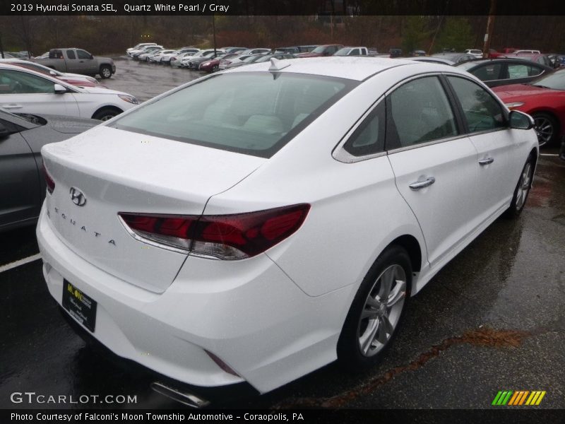 Quartz White Pearl / Gray 2019 Hyundai Sonata SEL
