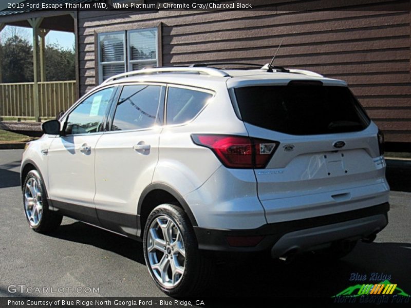 White Platinum / Chromite Gray/Charcoal Black 2019 Ford Escape Titanium 4WD