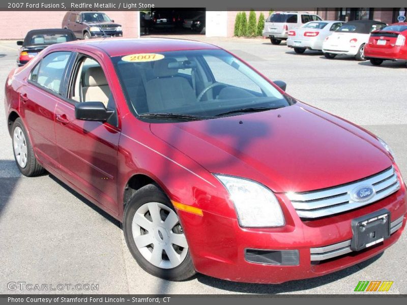 Redfire Metallic / Light Stone 2007 Ford Fusion S