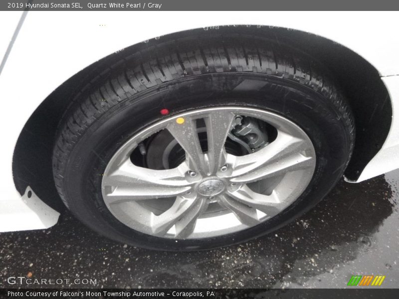 Quartz White Pearl / Gray 2019 Hyundai Sonata SEL