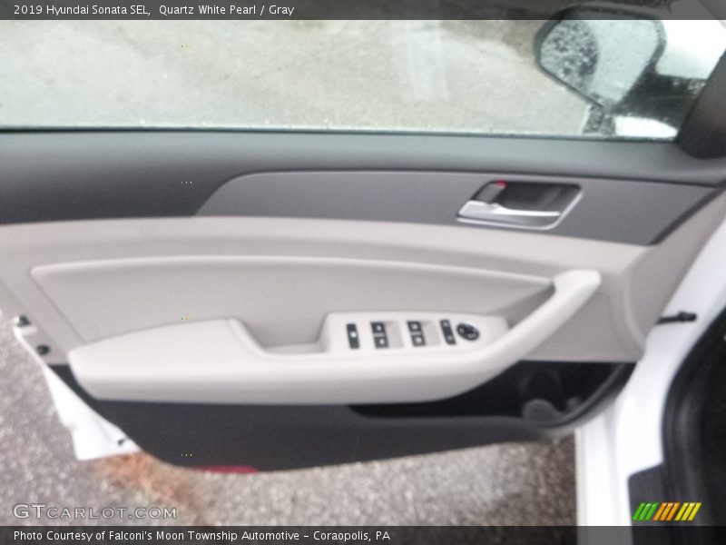 Quartz White Pearl / Gray 2019 Hyundai Sonata SEL