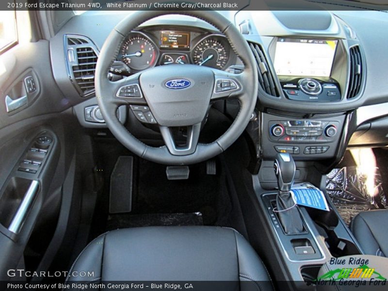 White Platinum / Chromite Gray/Charcoal Black 2019 Ford Escape Titanium 4WD