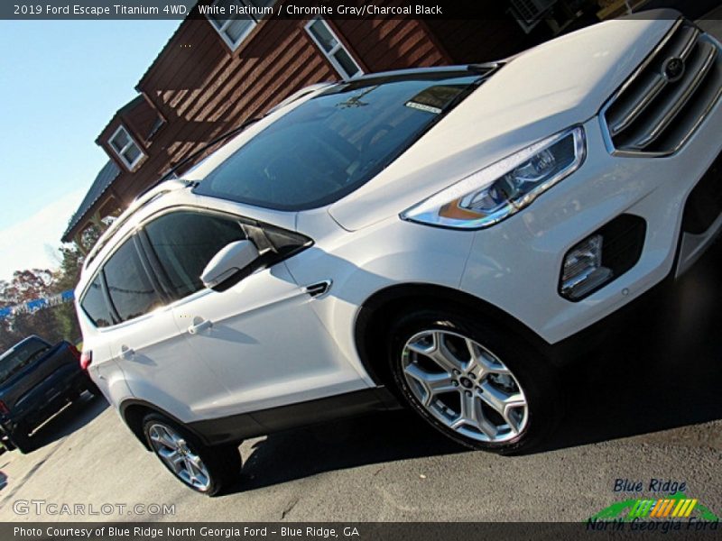 White Platinum / Chromite Gray/Charcoal Black 2019 Ford Escape Titanium 4WD