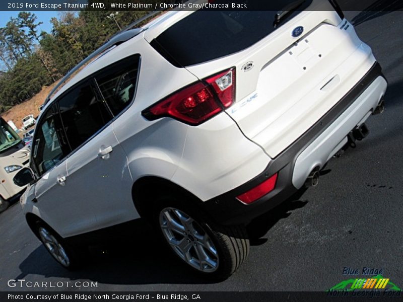 White Platinum / Chromite Gray/Charcoal Black 2019 Ford Escape Titanium 4WD